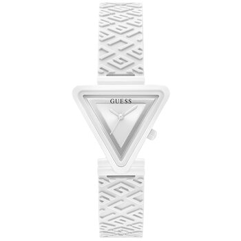 GUESS White Fame Logo SIlicone Women's Watch GW0543L1