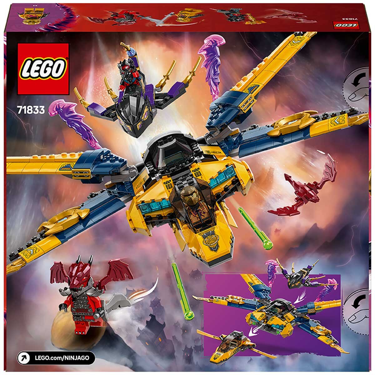 LEGO NINJAGO Ras and Arin’s Super Storm Jet Toy 71833