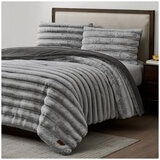 Frye Channel Comforter Queen 3 Piece Set Grey