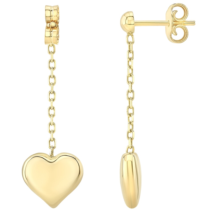 14KT Yellow Gold Heart Drop Earrings | Costco Australia