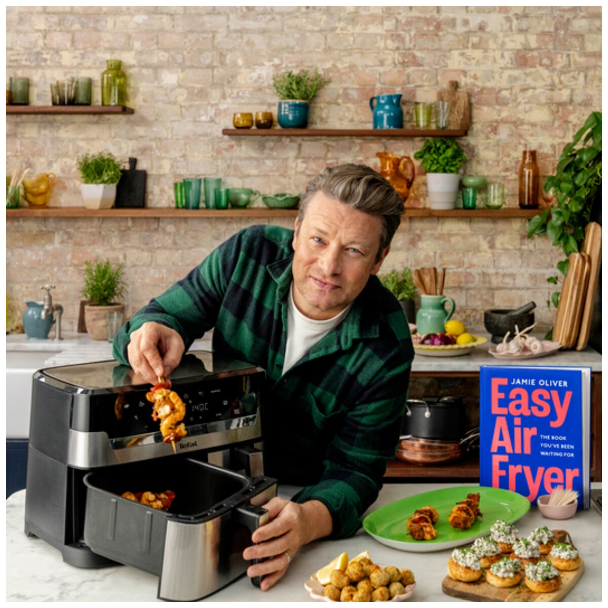 Jamie Oliver By Tefal Dual Drawer Air Fryer EY905J Jamie Oliver By Tefal Dual Drawer Air Fryer EY905J