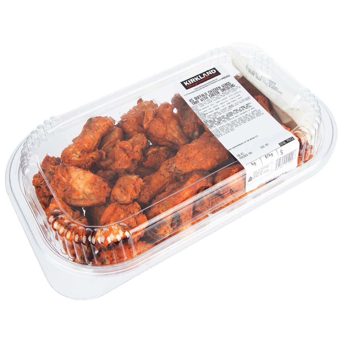 Kirkland Signature Buffalo Chicken Wings Tray with Cheese Dip