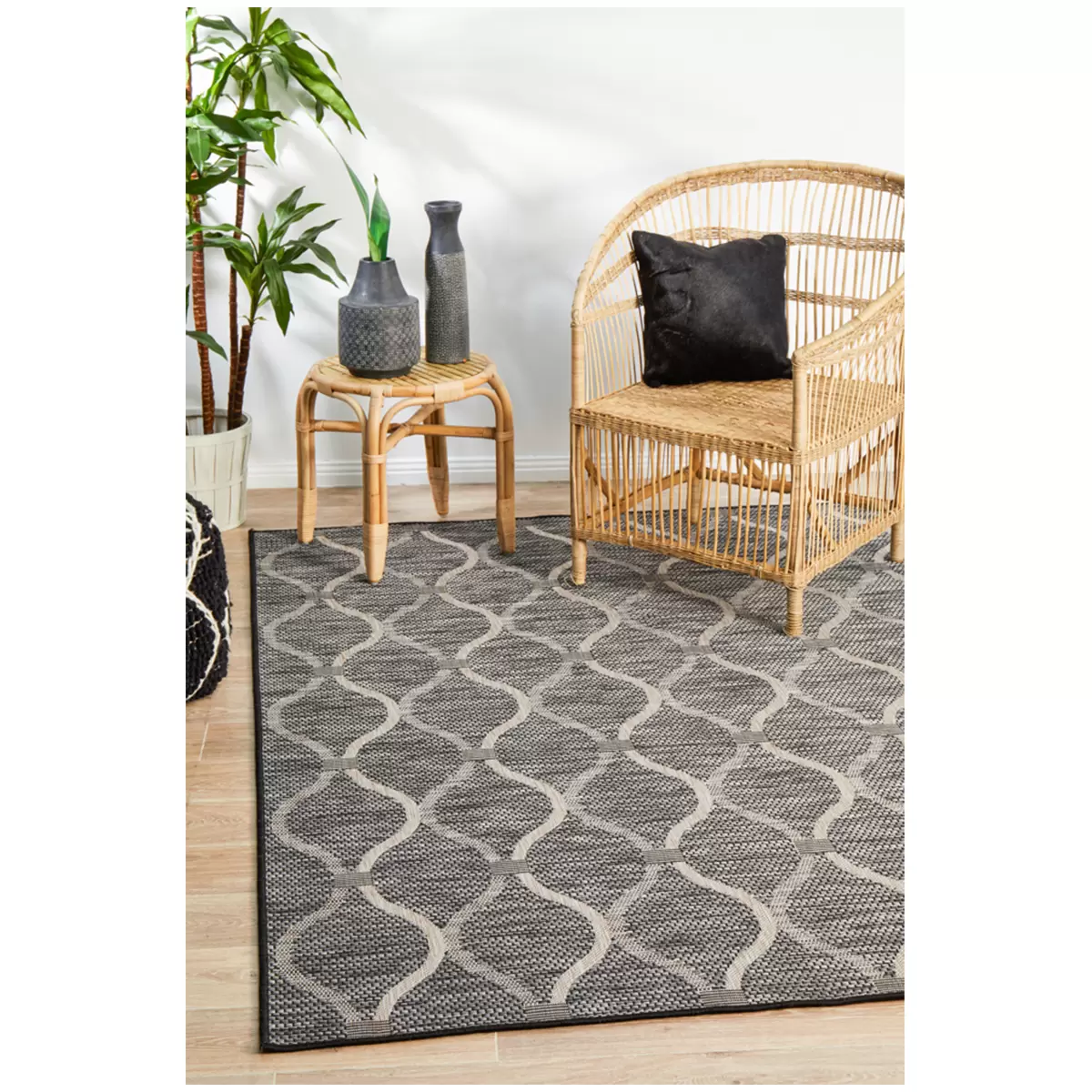 Rug Culture Terrace 5501 Black Indoor/Outdoor Rug 400 x 300cm