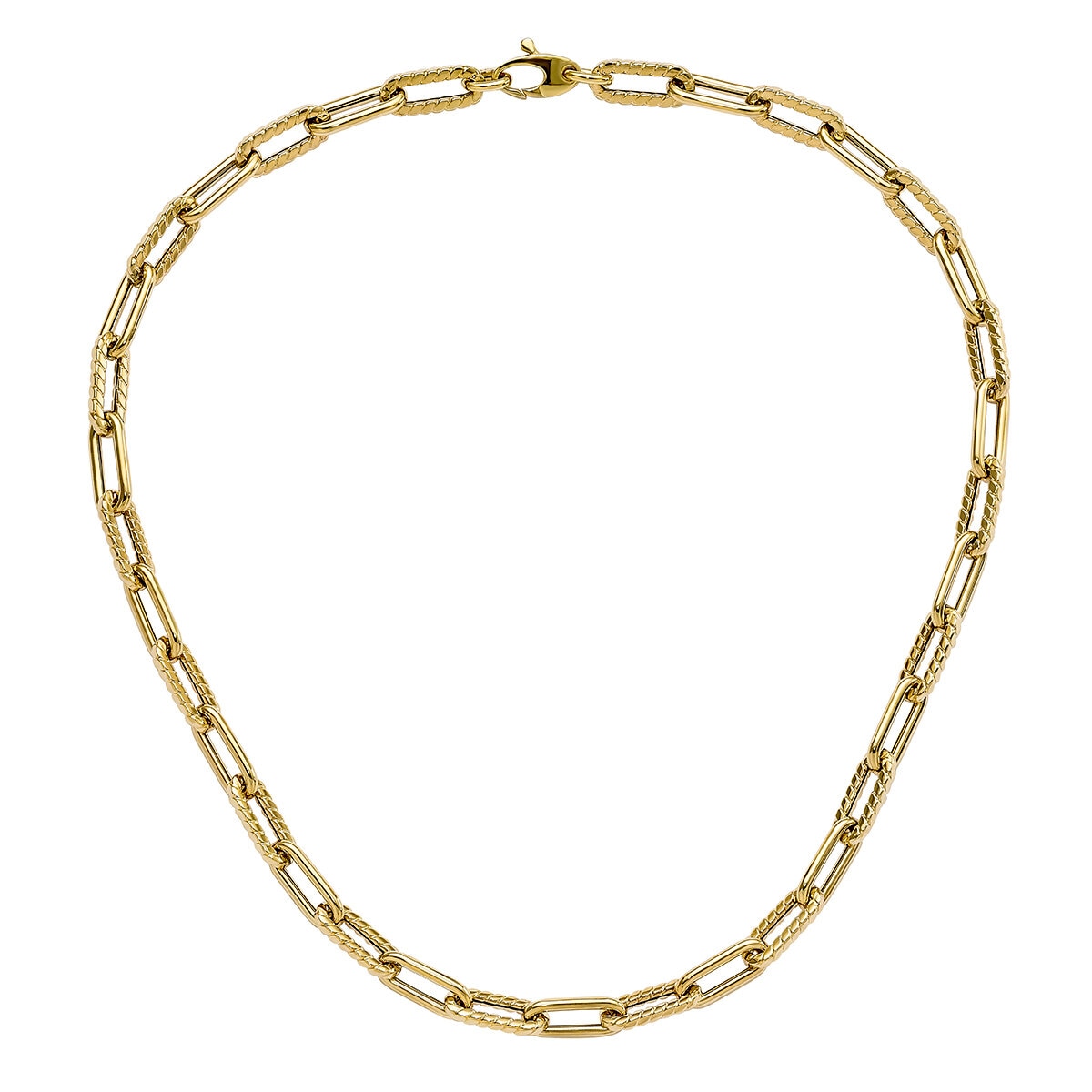 14k yellow gold hollow rope chain