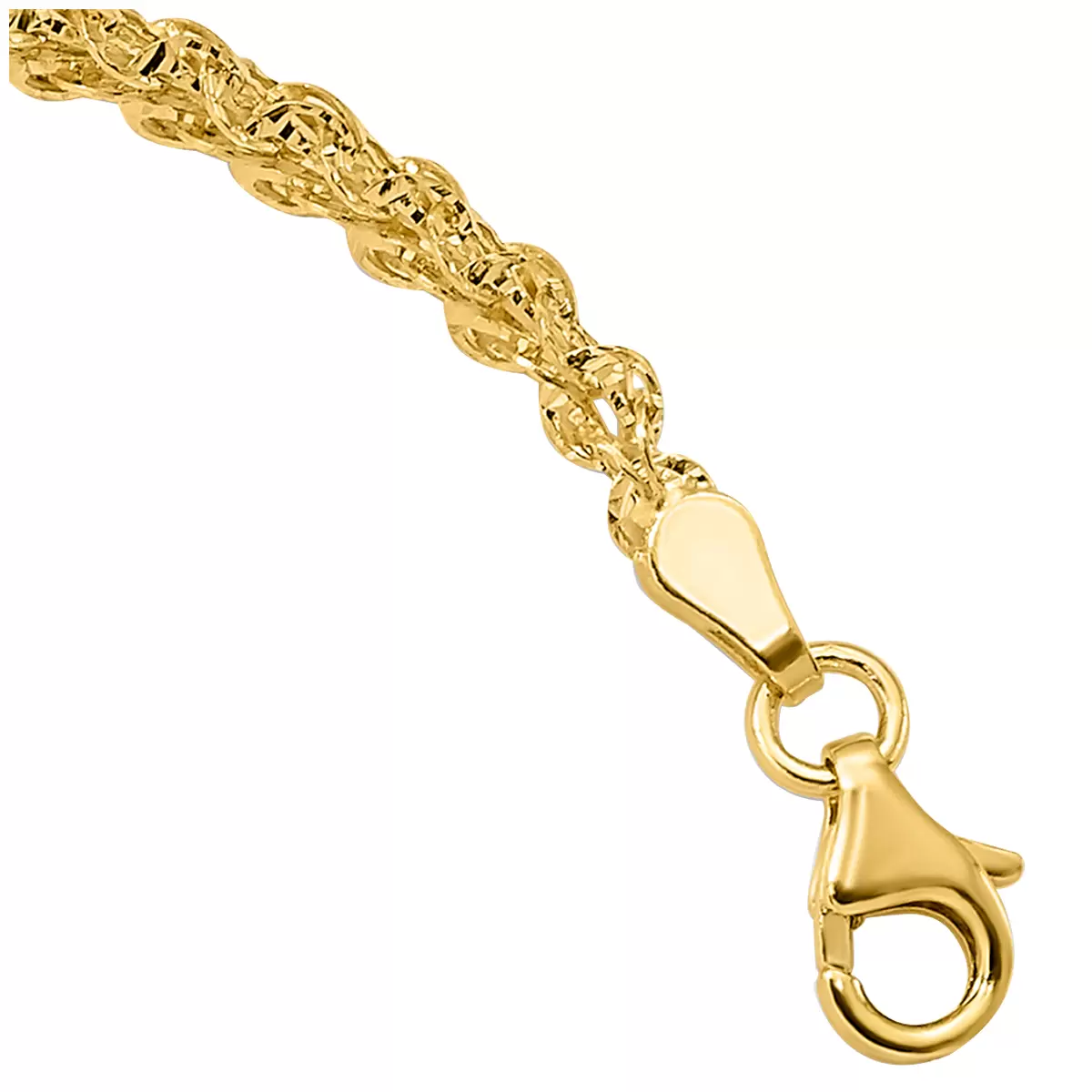 14KT Yellow Gold Rope Link Bracelet