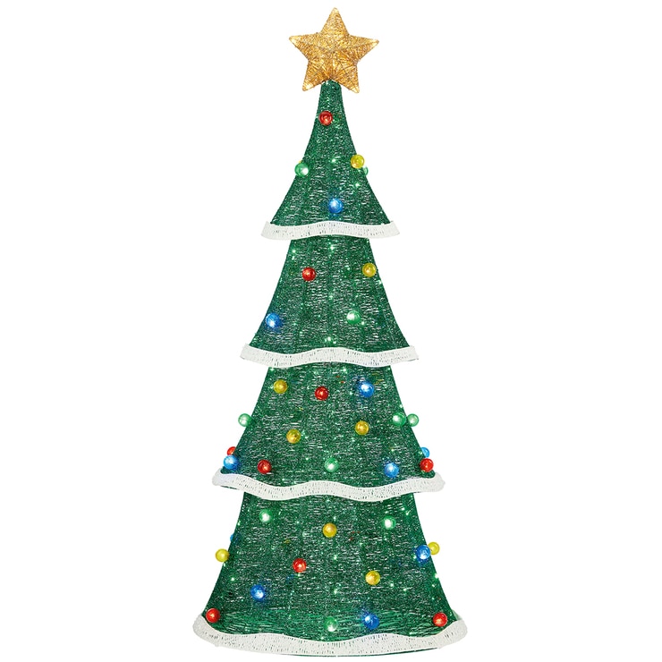 Glitter String Christmas Tree Decoration 182.88cm 