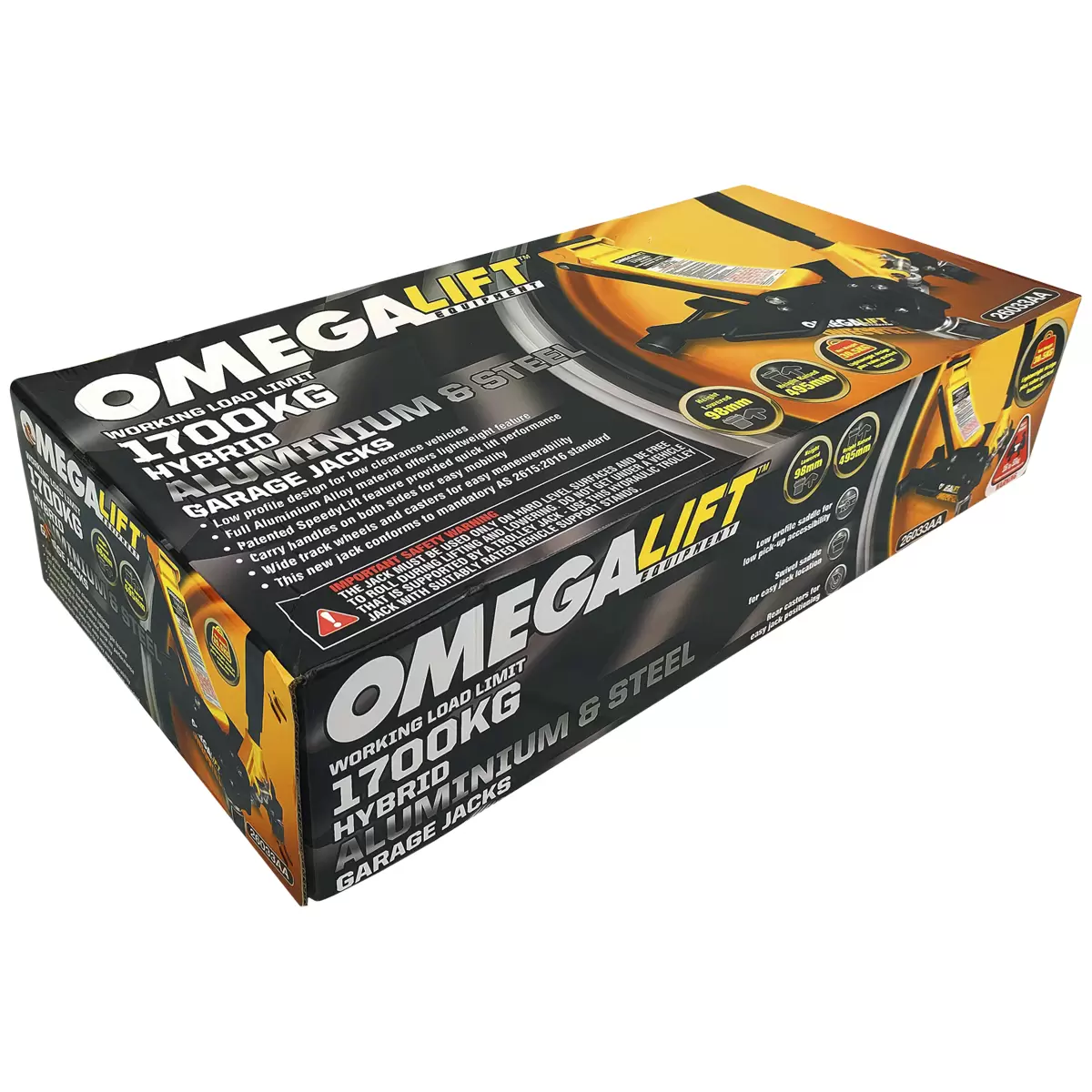 Omega Hybrid Aluminium Steel 1.7T Pro Racing Jack