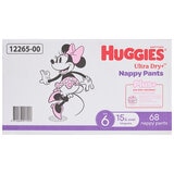 Huggies Girls' Ultra Dry Nappy Pants Plus Size 6 68 Nappy Pants