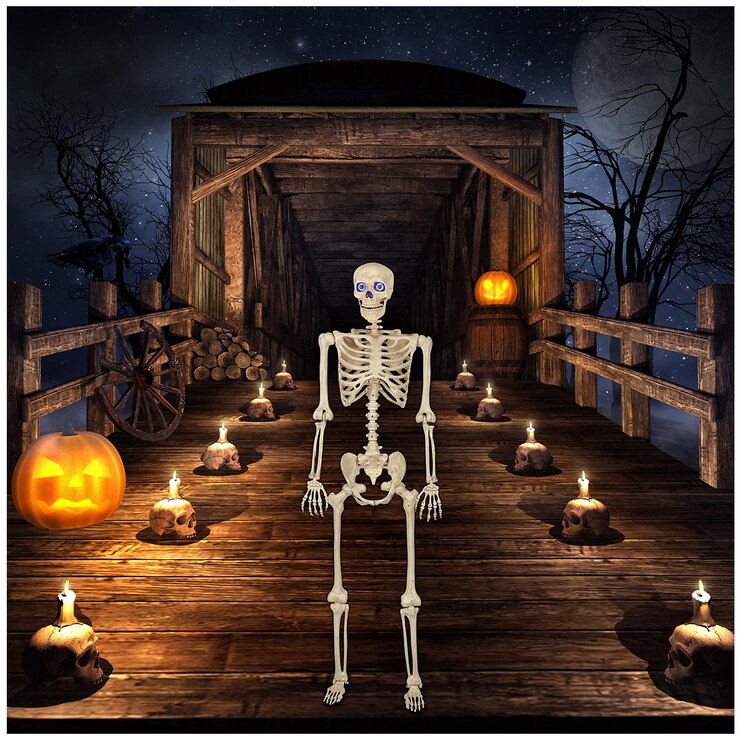 Skeleton With LED Morphing Eyes Halloween Decoration | Costco Australia