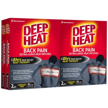 Deep Heat Back Patches 4 x 2 Pack