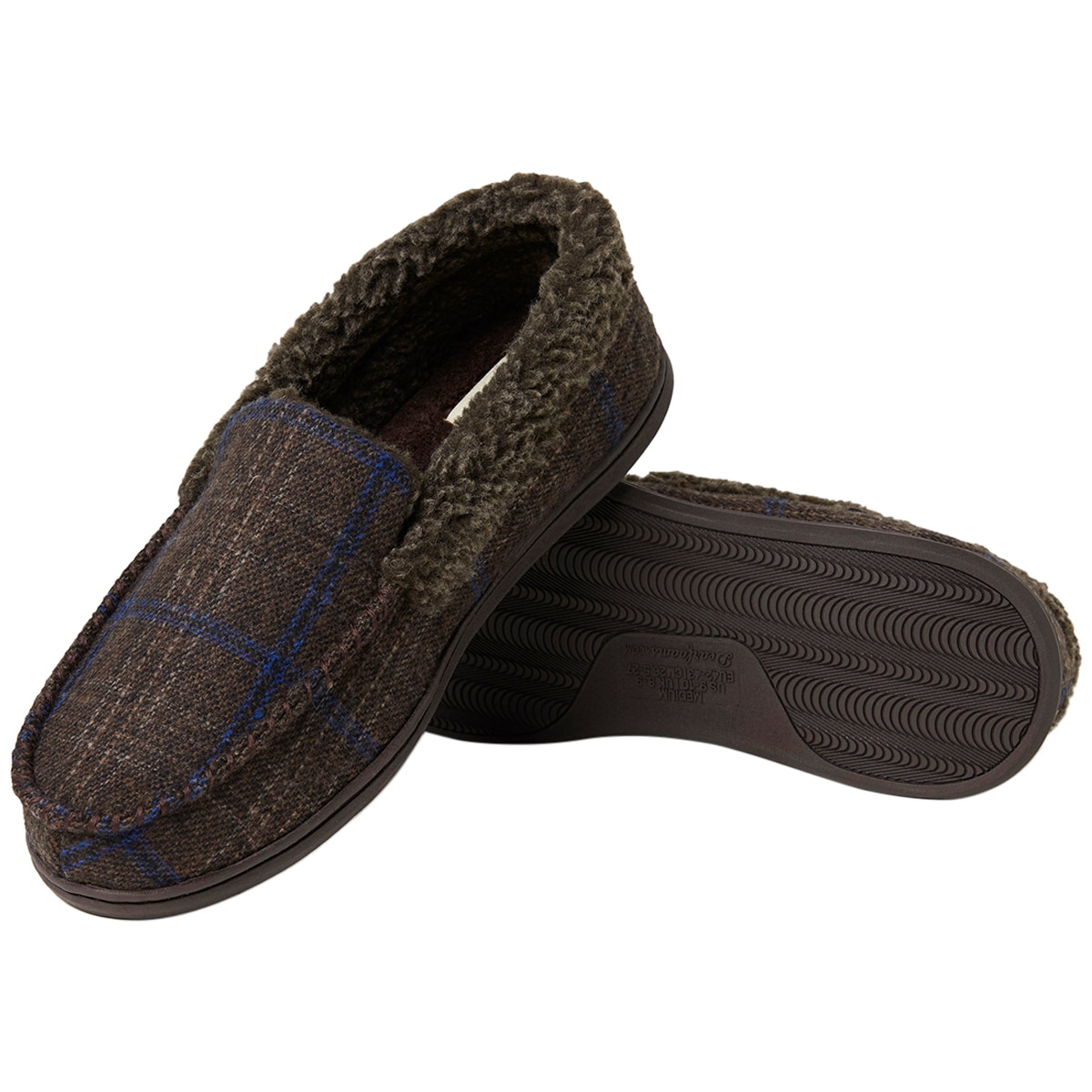 Dearfoam Men's Slipper Brown Plaid | Costco Australia