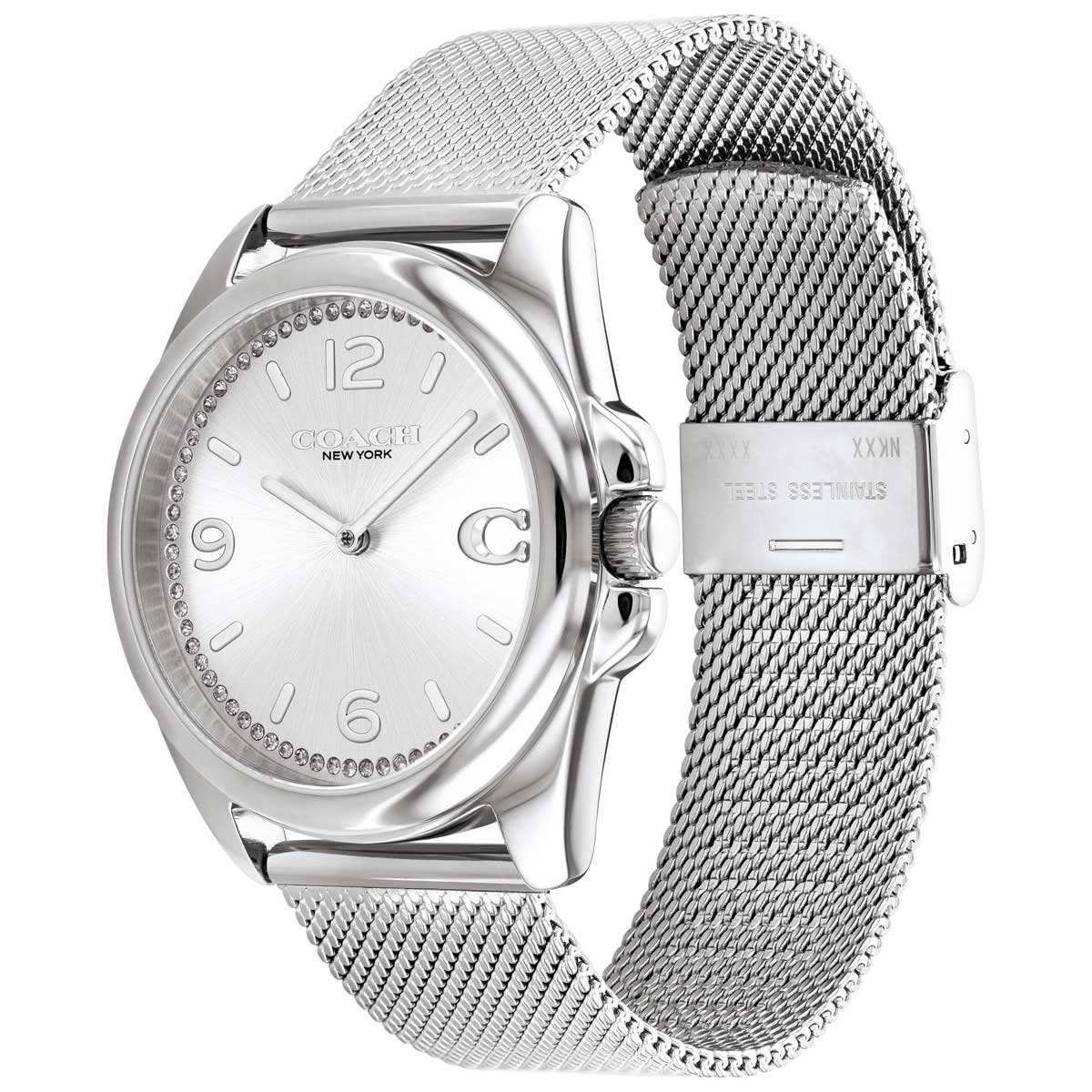 Coach Greyson Stainless Steel Silver White Dial Women's Watch 14504146