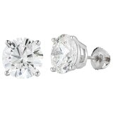 Platinum 2.00ctw Round Brilliant Cut Diamond Stud Earrings