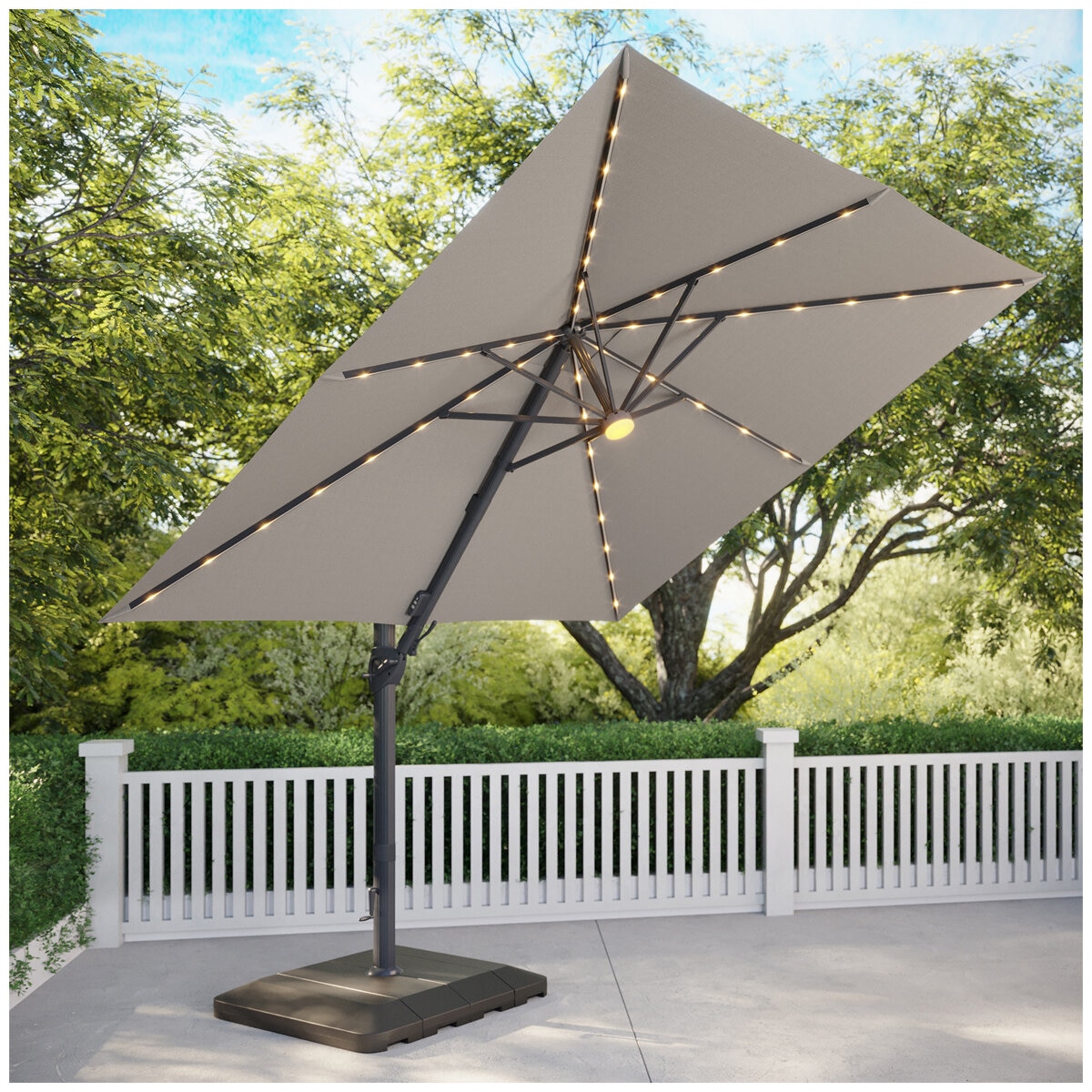 Atleisure Solar LED Cantilever Umbrella Atleisure Solar LED Cantilever Umbrella