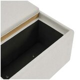 Henredon Sona Fabric Storage Ottoman with Reversible Wood Tray Tops Henredon Sona Fabric Storage Ottoman with Reversible Wood Tray Tops