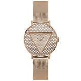 GUESS Iconic Rose Gold Glitz Women's Watch GW0477L3