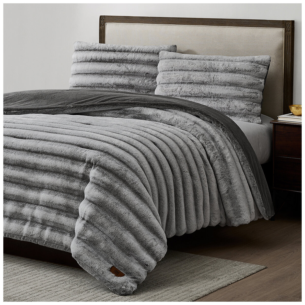 FRYE Channel Comforter 3 Piece Set King Grey | Costco Aus...