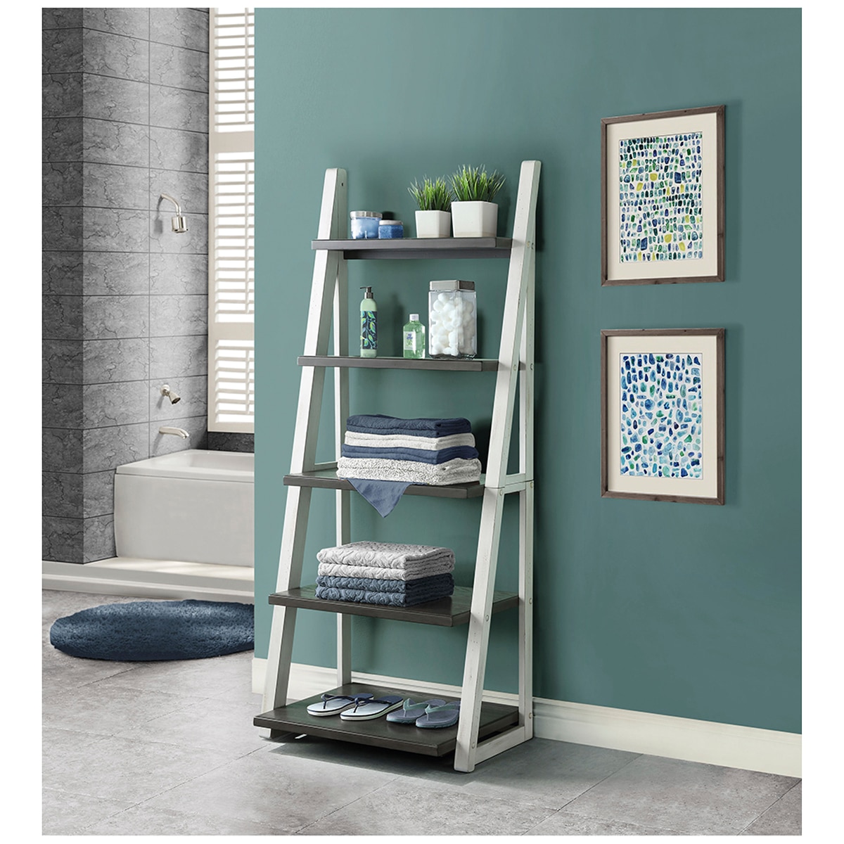 Bayside Furnishings Ashlyn Ladder Bookcase 182.9cm Costco Australia