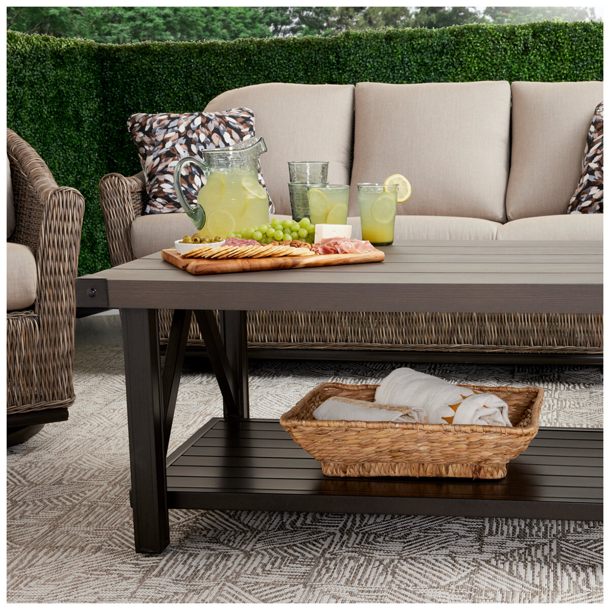 Agio Amelia Woven 4 Piece Deep Seating Set