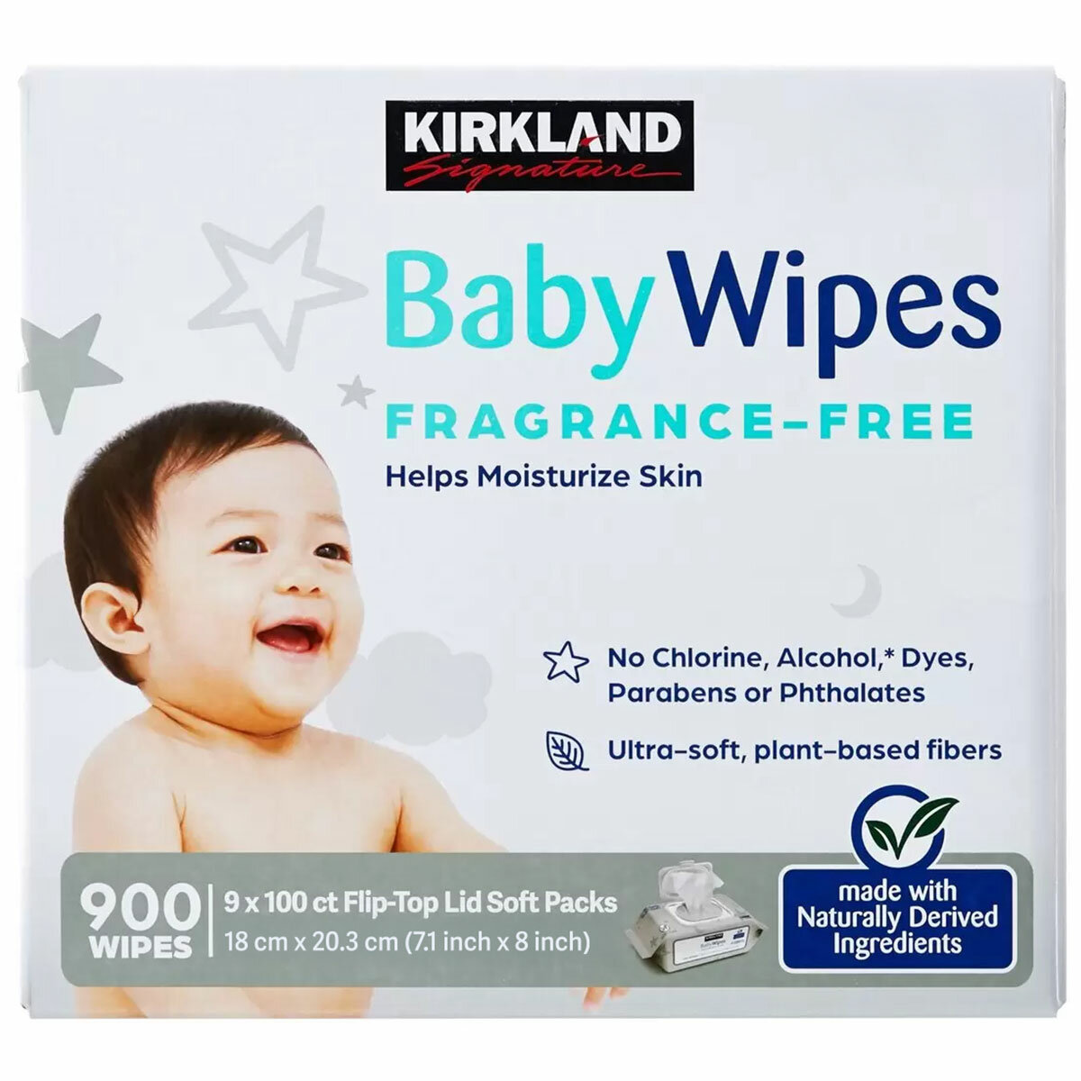 Kirkland Signature Fragrance Free Baby Wipes 9 x 100 Pack Kirkland Signature Fragrance Free Baby Wipes 9 x 100 Pack
