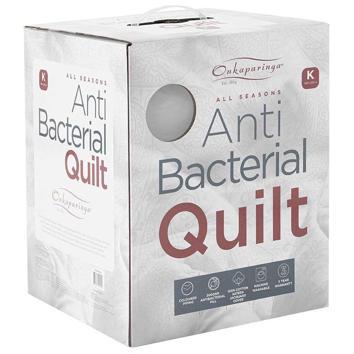 Onkaparinga All Season Anti Bacterial Quilt King