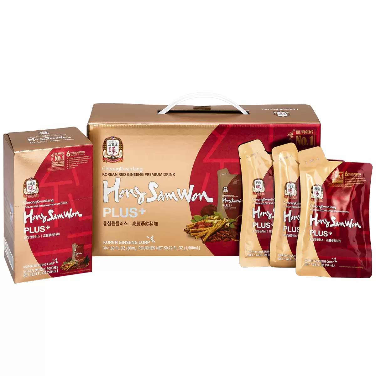 Hong Sam Won Plus Korean Red Ginseng Tea Pouch 30 x 50ml