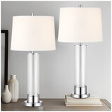 Bridgeport Designs Glass Column Table Lamp