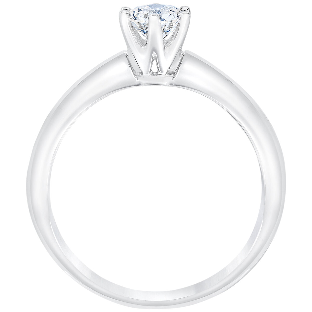 18KT White Gold 0.50CTW Round Diamond Solitaire Ring