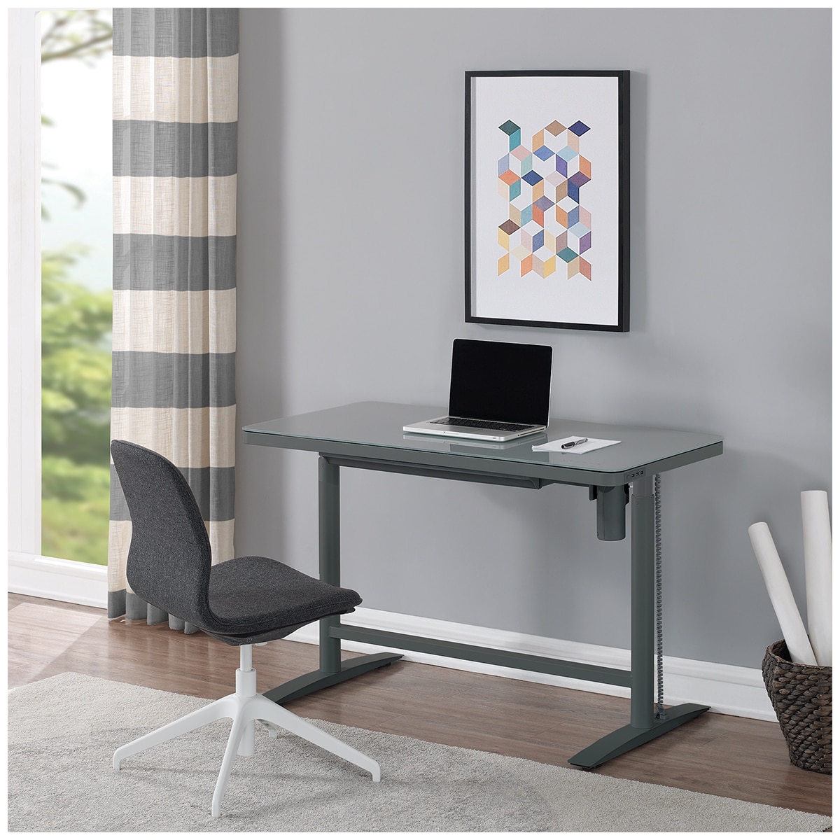 Tresanti Grey Adjustable Height Desk Costco Australia