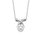 18KT White Gold 6.5-7mm Freshwater Cultured Pearl Pendant/