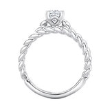 18KT White Gold 0.50ctw Round Shape Diamond Ring