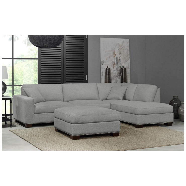 Thomasville Artesia Fabric Sectional with Ottoman | Costco Australia