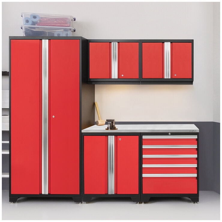 NewAge Pro 3.0 Storage Cabinet 6-piece Set 59815 Red NewAge Pro 3.0 Storage Cabinet 6-piece Set 59815 Red