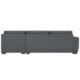 Thomasville 3 PC Fabric Sectional With Storage Ottoman