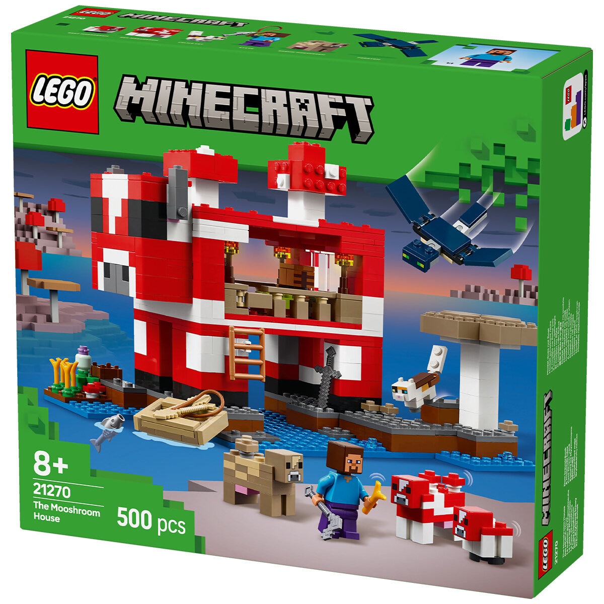 LEGO Minecraft The Mooshroom House Island Gamer Kit Toy for Kids 21270