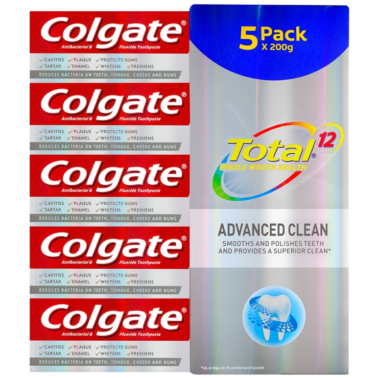 Colgate Total Advanced Clean Toothpaste 5 x 200g | Costco Australia