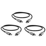 Cygnett Armoured USB-C to USB-C 2.0 Cable 1M Triple Pack Black CY5171PCCCC Cygnett Armoured USB-C to USB-C 2.0 Cable 1M Triple Pack Black CY5171PCCCC