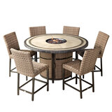 Agio Anderson 7 Piece High Dining Fire Set