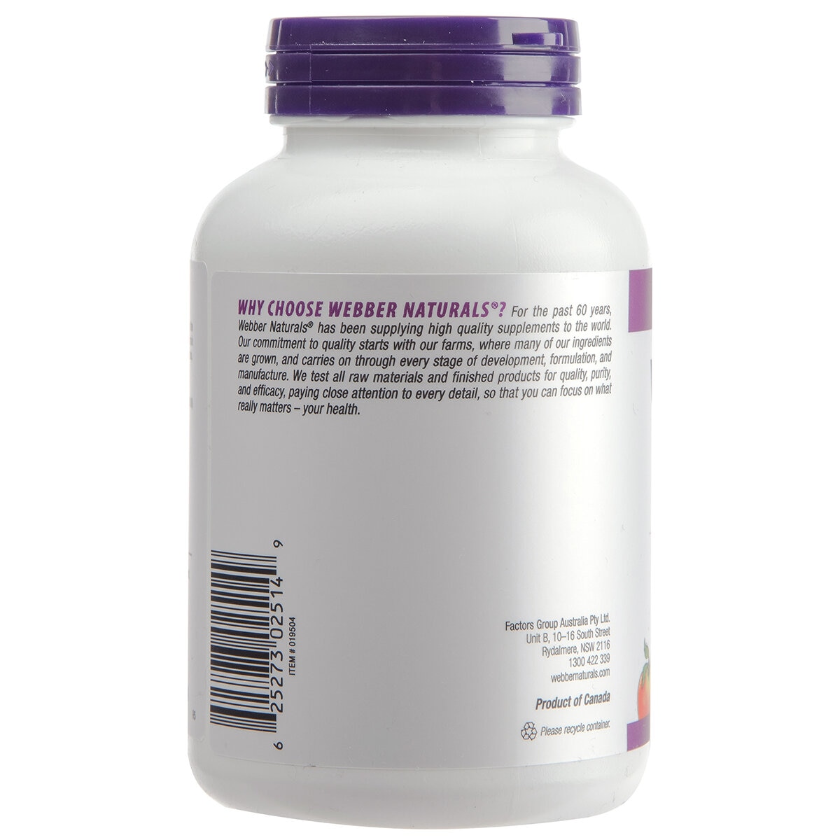 Webber Naturals Vitamin D3 1000IU 250 Capsules