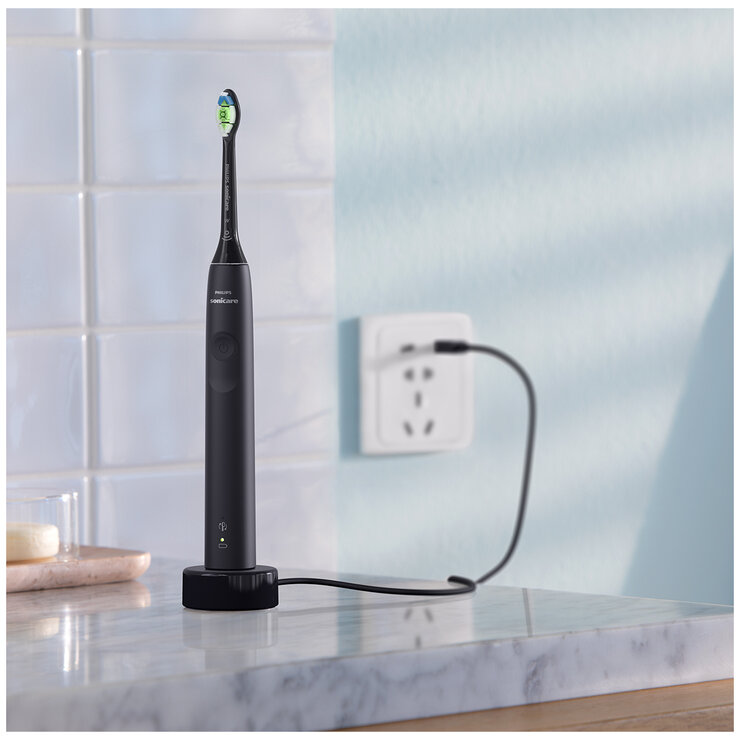 Philips Sonicare 3100 Range Black and White Bundle Pack Toothbrush HX3676/34 Philips Sonicare 3100 Range Black and White Bundle Pack Toothbrush HX3676/34