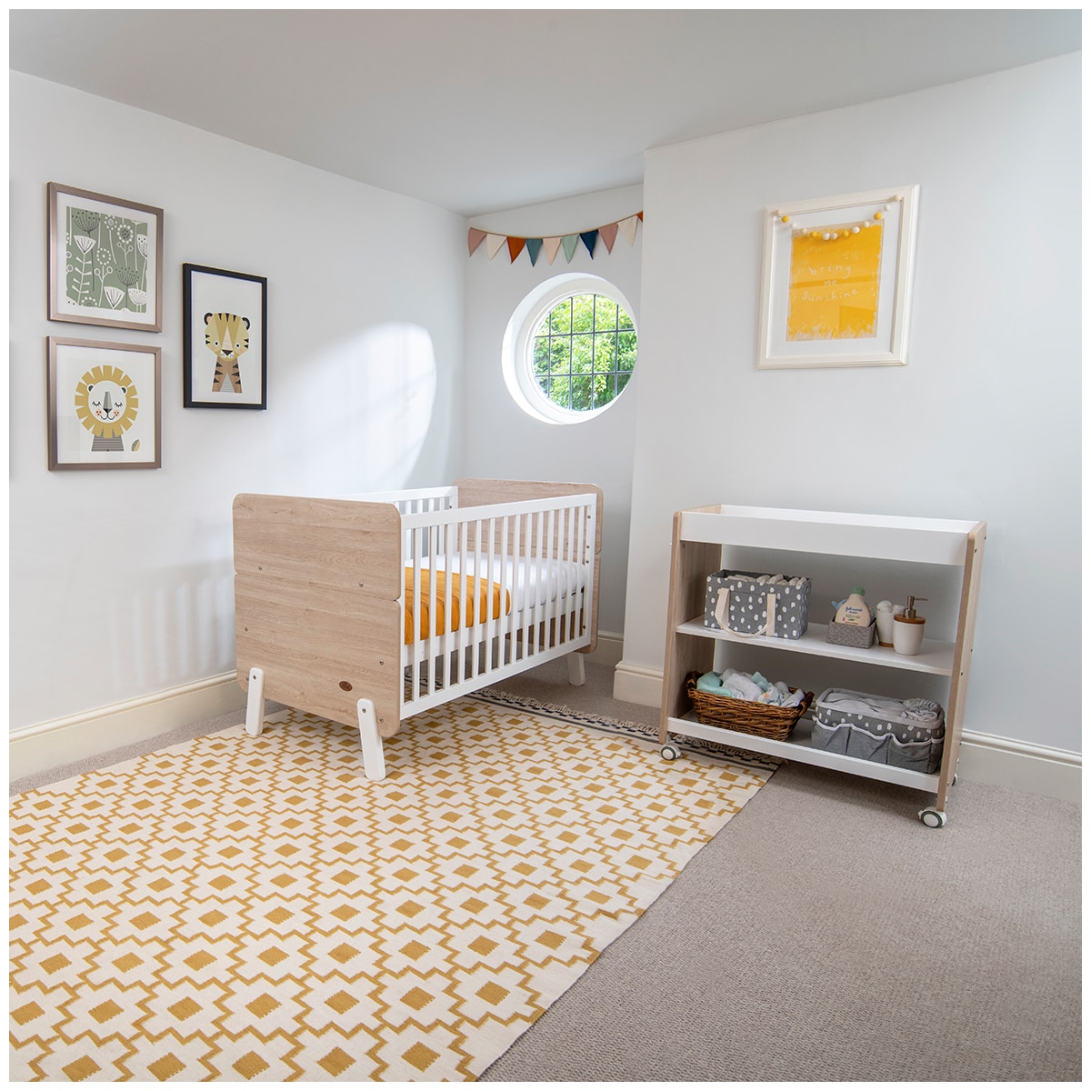 Boori Natty Cot Bed - Barley/White/Oak