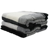 Onkaparinga Australian Wool Blanket Queen Black Grey