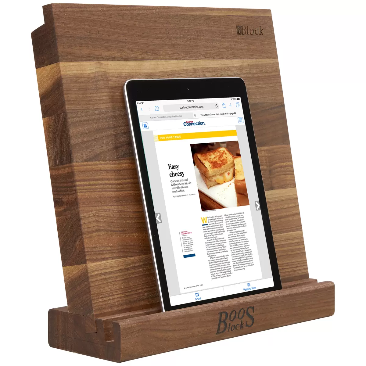 John Boos Walnut Tablet Stand and Cutting Board