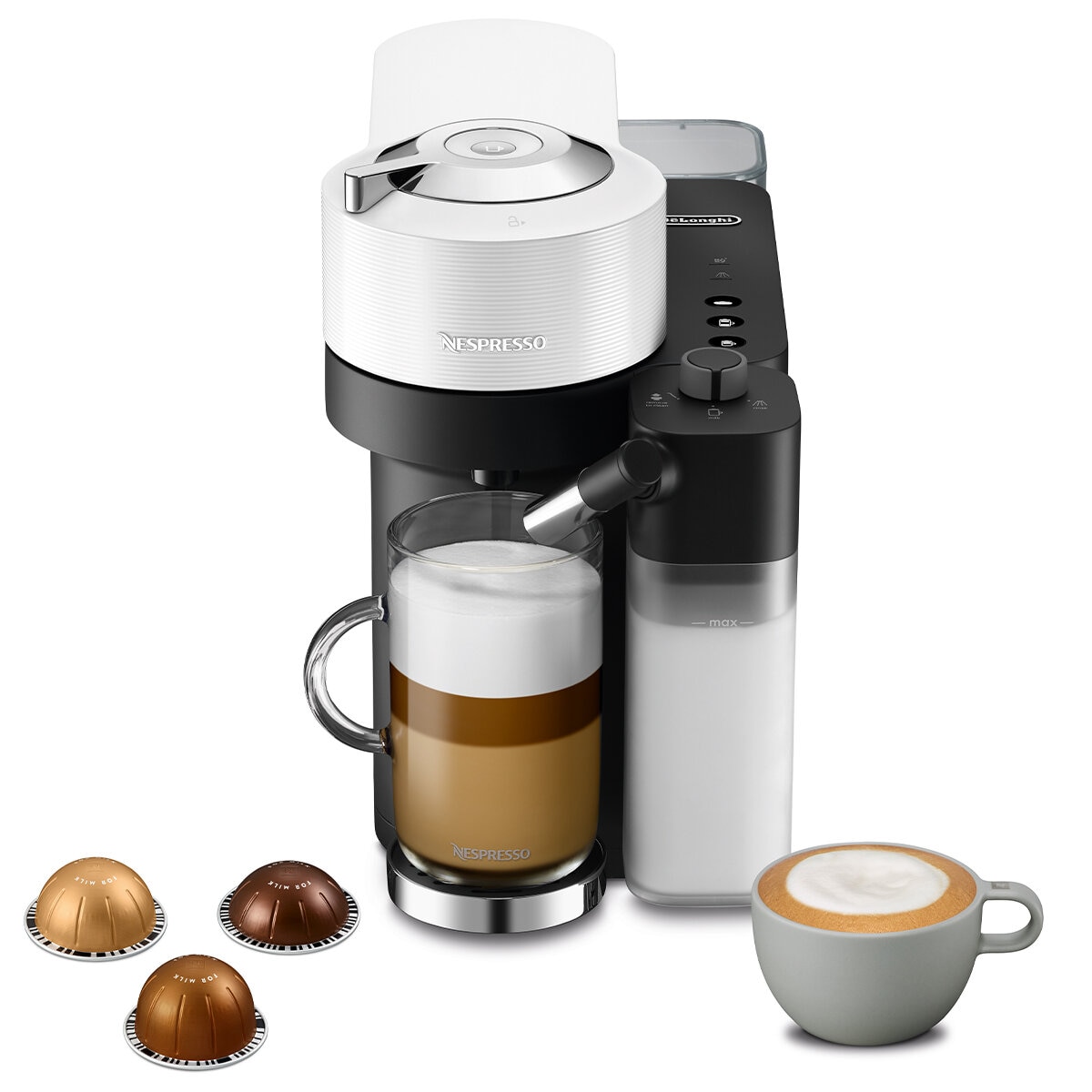 Nespresso De'longhi Vertuo Lattissima ENV300 Capsule Coffee Machine White Nespresso De'longhi Vertuo Lattissima ENV300 Capsule Coffee Machine White