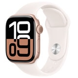 Apple Watch Series 10 GPS 42mm Rose Gold Aluminium Case with Light Blush Sport Band S/M