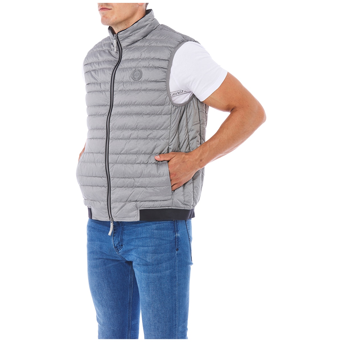 Armani Exchange Men's Puffer Vest Heather Grey