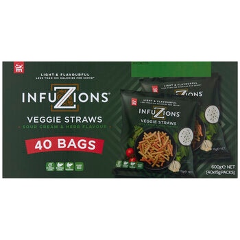 Majan's Infuzions Veggie Straws 40 x 15g