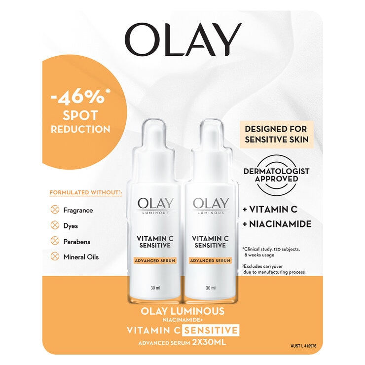 Olay Vitamin C Sensitive Serum 2 x 30ml Olay Vitamin C Sensitive Serum 2 x 30ml