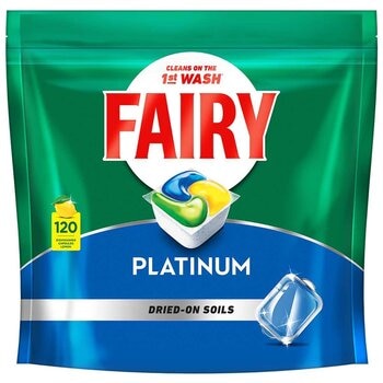 Fairy Platinum All in One Automatic Dishwasher Tablets Lemon 2 x 120 Pack