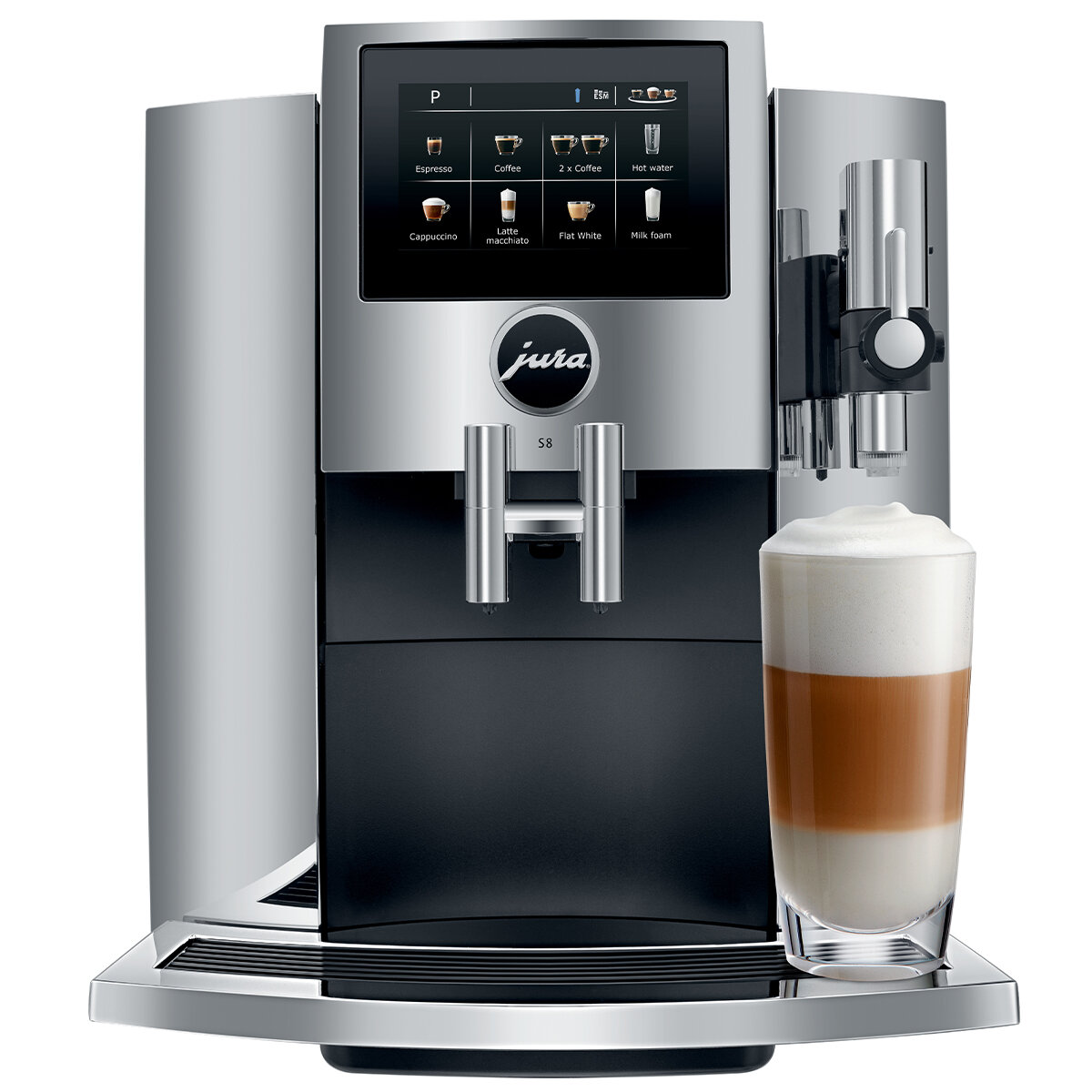 Jura S8 Automatic Coffee Machine Chrome